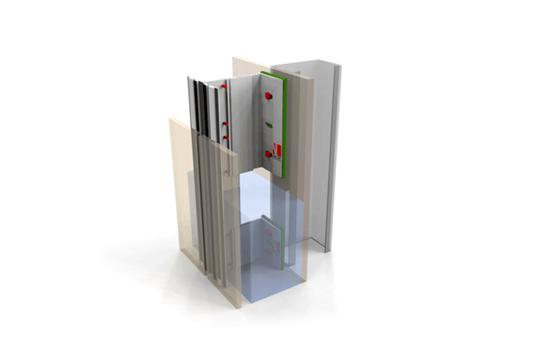 NV2 – Concealed structural bonding system (vertical) Rainscreen Cladding 