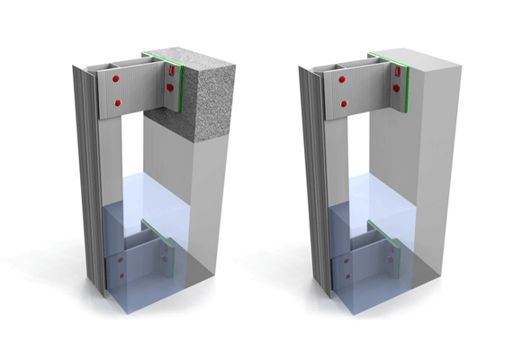 NVF2F – Vertical floor to floor vertical cladding system 